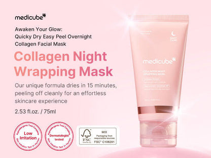 MEDICUBE COLLAGEN NIGHT WRAPPING MASK 75ML